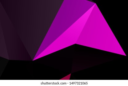 Dark Pink vector abstract polygonal texture. An elegant bright illustration with gradient. Brand new design for your business.