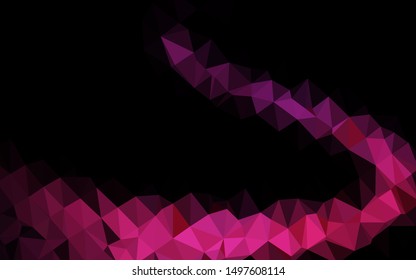 Dark Pink vector abstract polygonal layout. Colorful illustration in Origami style with gradient.  Elegant pattern for a brand book.