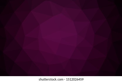 Dark Pink vector abstract polygonal texture. Colorful abstract illustration with gradient. Textured pattern for background.