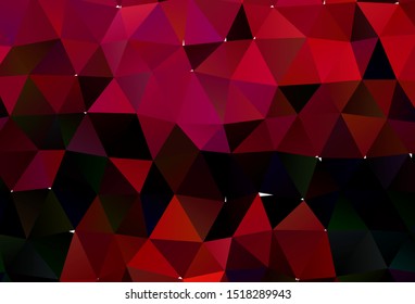 Dark Pink vector abstract polygonal texture. Shining illustration, which consist of triangles. Brand new design for your business.