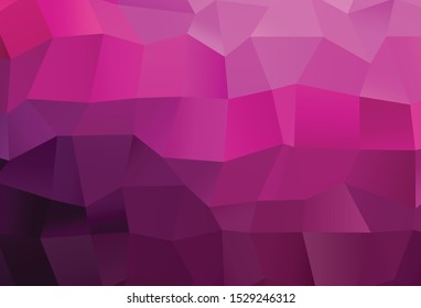 Dark Pink vector abstract polygonal texture. Brand new colorful illustration in with gradient. Textured pattern for background.