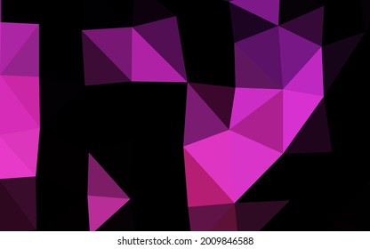 Textura poligonal abstracta de vector rosa oscuro. Ilustración abstracta colorida con gradiente. Patrón texturizado para el fondo.