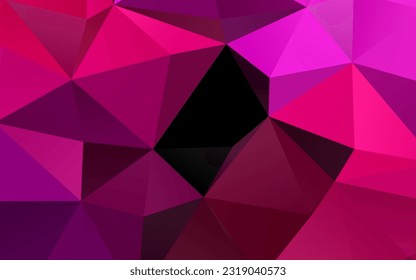 Dark Pink vector abstract polygonal cover. Colorful illustration in Origami style with gradient.  Brand new design for your business.