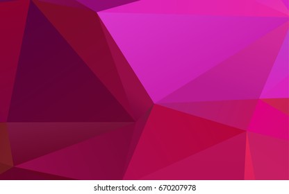 Dark Pink vector abstract polygonal template. Creative geometric illustration in Origami style with gradient. The elegant pattern can be used as part of a brand book.