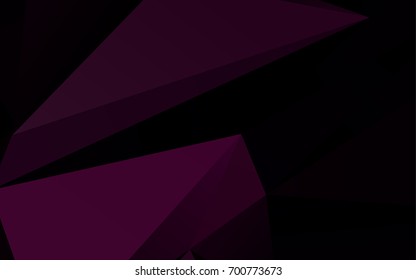 Dark Pink vector abstract polygonal background. Shining illustration, which consist of triangles. The polygonal design can be used for your web site.