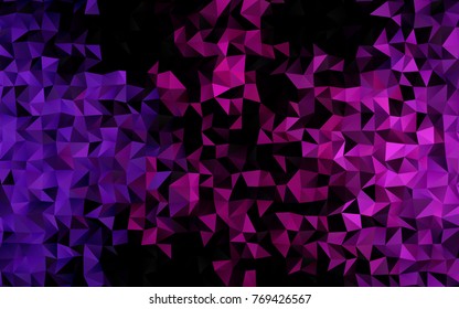 Dark Pink vector abstract polygonal pattern. Shining colored illustration in a brand-new style. The best triangular design for your business.
