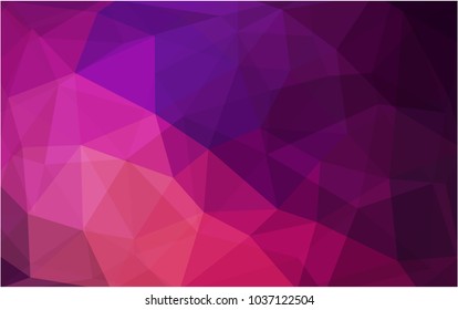 Dark Pink vector abstract textured polygonal background. Blurry triangle design. Pattern can be used for background.