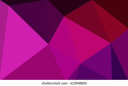 Dark Pink vector abstract textured polygonal background. Blurry triangle design. Pattern can be used for background.