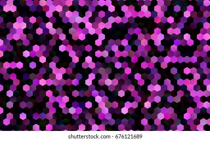Dark Pink vector abstract textured polygonal background. Brand-new blurry hexagonal design. Pattern can be used for background.
