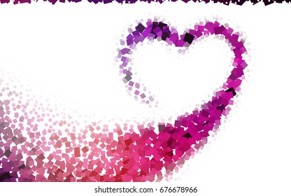 Dark Pink vector abstract textured polygonal background. Blurry rectangular design. The pattern with repeating rectangles can be used for background.