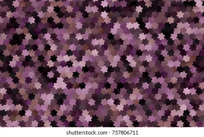 Dark Pink vector abstract textured polygonal background. Brand-new blurry hexagonal design. Pattern can be used for background.