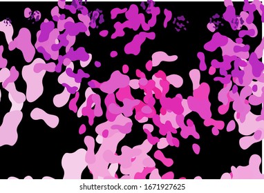 Dark Pink vector backdrop with abstract shapes. Colorful chaotic forms with gradient in modern style. Modern design for your business card.