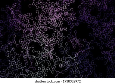 Dark Pink vector backdrop with artificial intelligence data. Shining colorful illustration with real structure of AI. Design for depiction of cyber innovations.