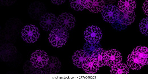 Dark Pink vector backdrop with chaotic shapes. Illustration with colorful shapes in abstract style. Modern design for your ads.