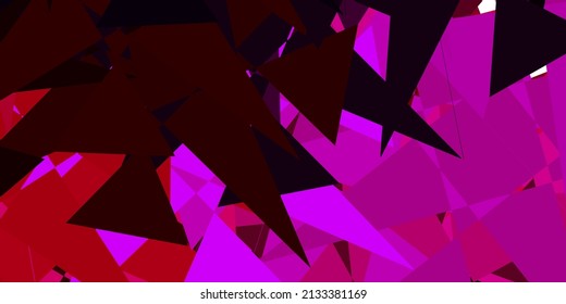 Dark Pink vector backdrop with chaotic shapes. Simple design in abstract style with gradient forms. Modern design for your ads.