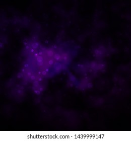 Dark Pink vector backdrop with circles, stars. Glitter abstract illustration with colorful drops, stars. Design for wallpaper, fabric makers.