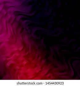 Dark Pink vector backdrop with circular arc. Colorful illustration in circular style with lines. Pattern for commercials, ads.