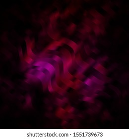 Dark Pink vector backdrop with circular arc. Abstract illustration with bandy gradient lines. Best design for your ad, poster, banner.