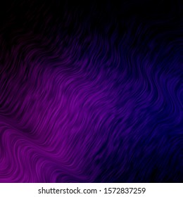 Dark Pink vector backdrop with circular arc. Abstract illustration with gradient bows. Template for cellphones.