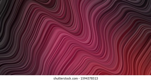 Dark Pink vector backdrop with circular arc. Abstract illustration with gradient bows. Design for your business promotion.