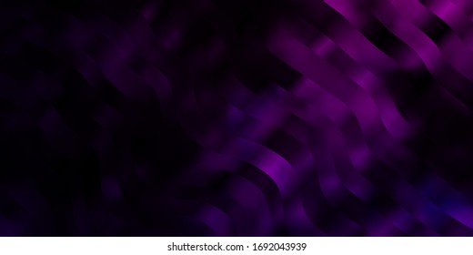 Dark Pink vector backdrop with circular arc. Bright sample with colorful bent lines, shapes. Pattern for ads, commercials.