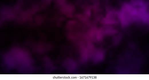 Dark Pink vector backdrop with cumulus. Abstract illustration with colorful gradient clouds. Pattern for your commercials.