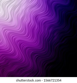 Dark Pink vector backdrop with curves. Abstract gradient illustration with wry lines. Pattern for websites, landing pages.
