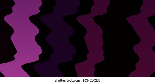 Dark Pink vector backdrop with curves. Bright illustration with gradient circular arcs. Best design for your ad, poster, banner.