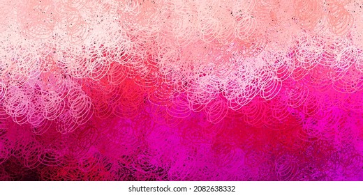 Dark pink vector backdrop with dots. Abstract colorful disks on simple gradient background. Pattern for business ads.