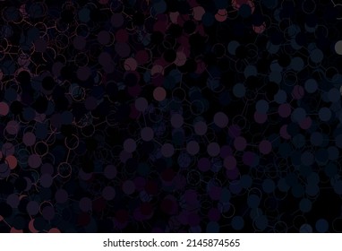 Dark Pink vector backdrop with dots. Abstract illustration with colored bubbles in nature style. Pattern for beautiful websites.