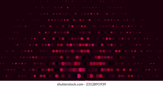 Dark Pink vector backdrop with dots. Glitter abstract illustration with colorful drops. Design for posters, banners.