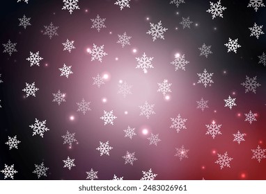Dark Pink vector backdrop in holiday style. A colorful design in Christmas style with gradient. Template for lettering, typography.