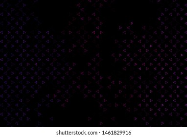 Dark Pink vector backdrop with lines, triangles. Glitter abstract illustration with triangular shapes. Best design for your ad, poster, banner.