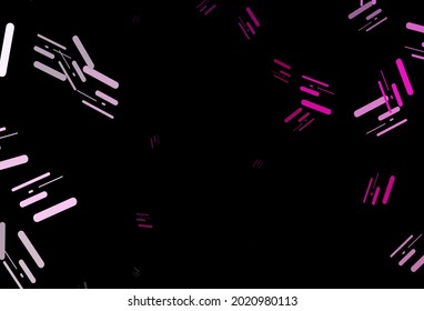 Dark pink vector backdrop with long lines. Modern geometrical abstract illustration with staves. Pattern for business booklets, leaflets.