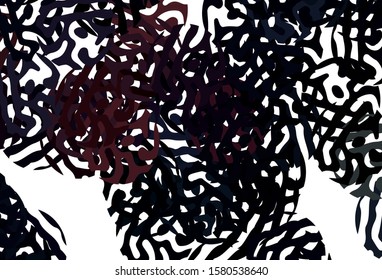 Dark Pink vector backdrop with memphis shapes. Colorful chaotic forms with gradient in modern style. Background for a cell phone.