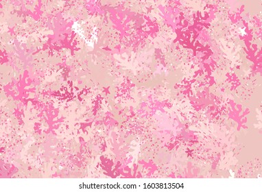 Dark Pink vector backdrop with memphis shapes. Colorful chaotic forms with gradient in modern style. Background for a cell phone.