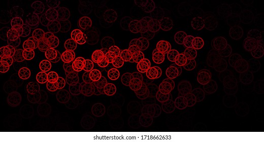 Fondo vector oscuro con símbolos misteriosos. Ilustración abstracta con formas de degradado gótico. Diseño sencillo para la representación oculta.