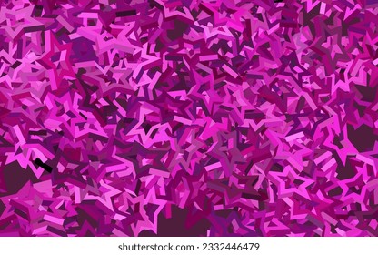 Dark Pink vector backdrop with small and big stars. Blurred decorative design in simple style with stars. Pattern for astrology websites.