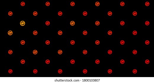 Dark Pink vector backdrop with virus symbols. Smart illustration with covid signs in decorative style. Best design for quarantine events.