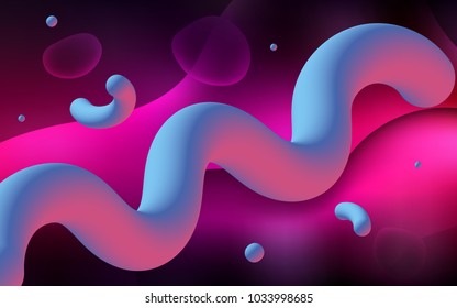 Dark Pink vector background with abstract circles. A vague circumflex abstract illustration with gradient. A completely new memphis design for your business.