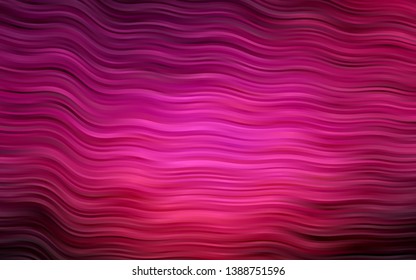 Dark Pink vector background with abstract lines. A sample with blurred bubble shapes. The template for cell phone backgrounds.