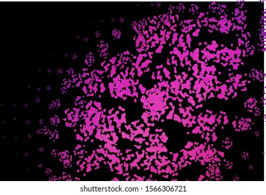 Dark Pink vector background with abstract forms. Colorful chaotic forms with gradient in modern style. Modern design for your business card.