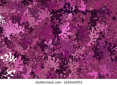 Dark Pink vector background with abstract shapes. Decorative design in abstract style with random forms. Simple design for your web site.