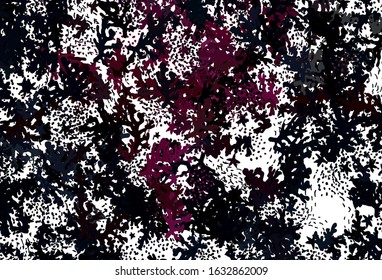 Dark Pink vector background with abstract shapes. Modern abstract illustration with colorful random forms. Modern design for your business card.