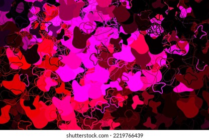 Dark Pink vector background with abstract shapes. Illustration with colorful gradient shapes in abstract style. Best smart design for your business.