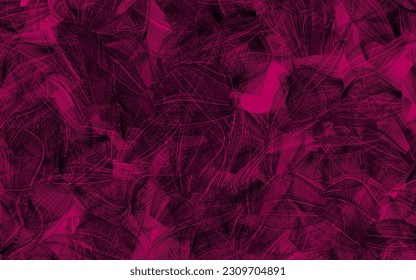 Dark Pink vector background with abstract shapes.