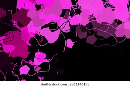 Fondo vector rosa oscuro con formas abstractas. Ilustración con formas gradientes coloridas en estilo abstracto. Diseño sencillo para su sitio web.