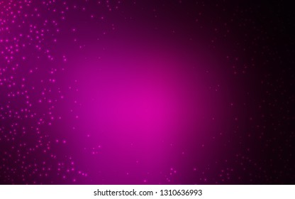 Dark Pink vector background with astronomical stars. Shining illustration with sky stars on abstract template. Best design for your ad, poster, banner.
