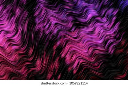 Dark Pink vector background with bent ribbons. Modern gradient abstract illustration with bandy lines. A new texture for your  ad, booklets, leaflets.