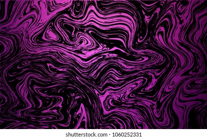 Dark Pink vector background with bent lines. Blurred geometric sample with gradient bubbles.  The template for cell phone backgrounds.